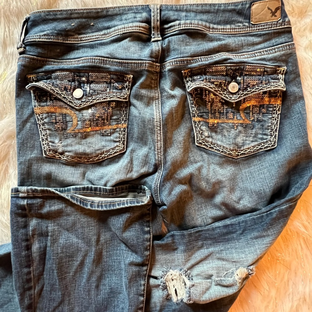 AE Super Stretch Kick Boots Jeans